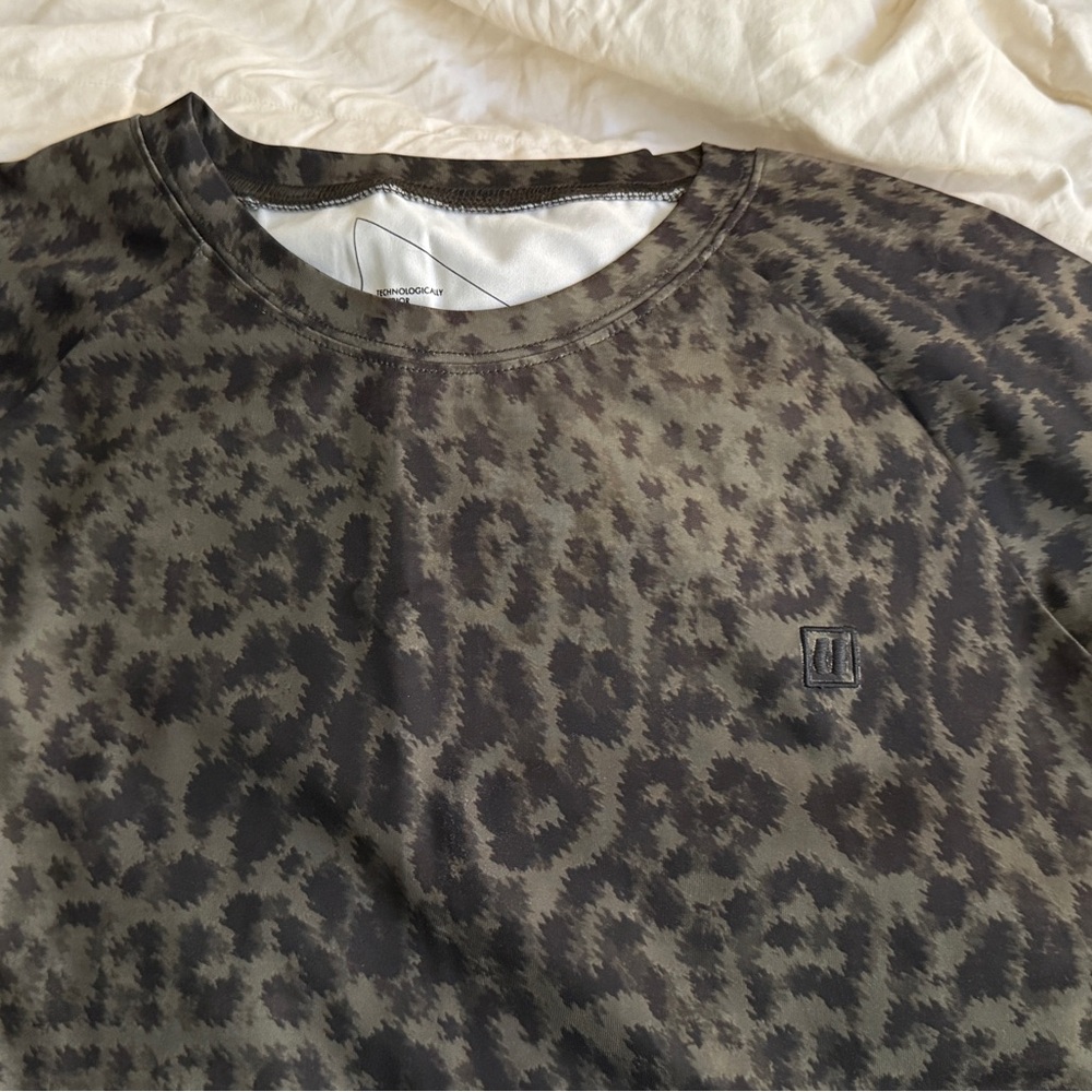 Armada Green Leopard Base Layer Shirt